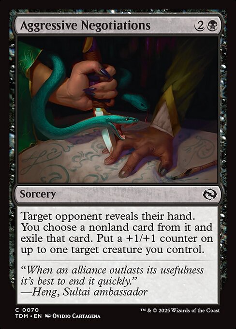 Aggressive Negotiations – Tarkir: Dragonstorm (TDM-70) Magic: The Gathering card | LC-REM-20260804-15401851617612-993ade84-031f-4a3e-bd68-55f61b559248 Hauptbild