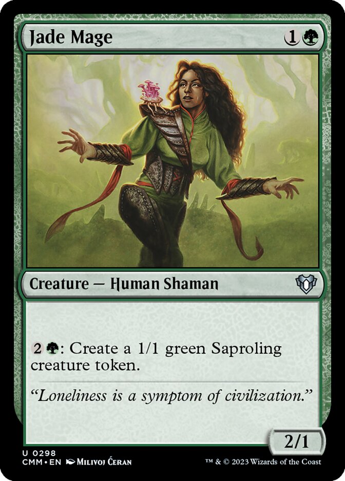 Jade Mage - Commander Masters (Uncommon) [CMM-298] Main image