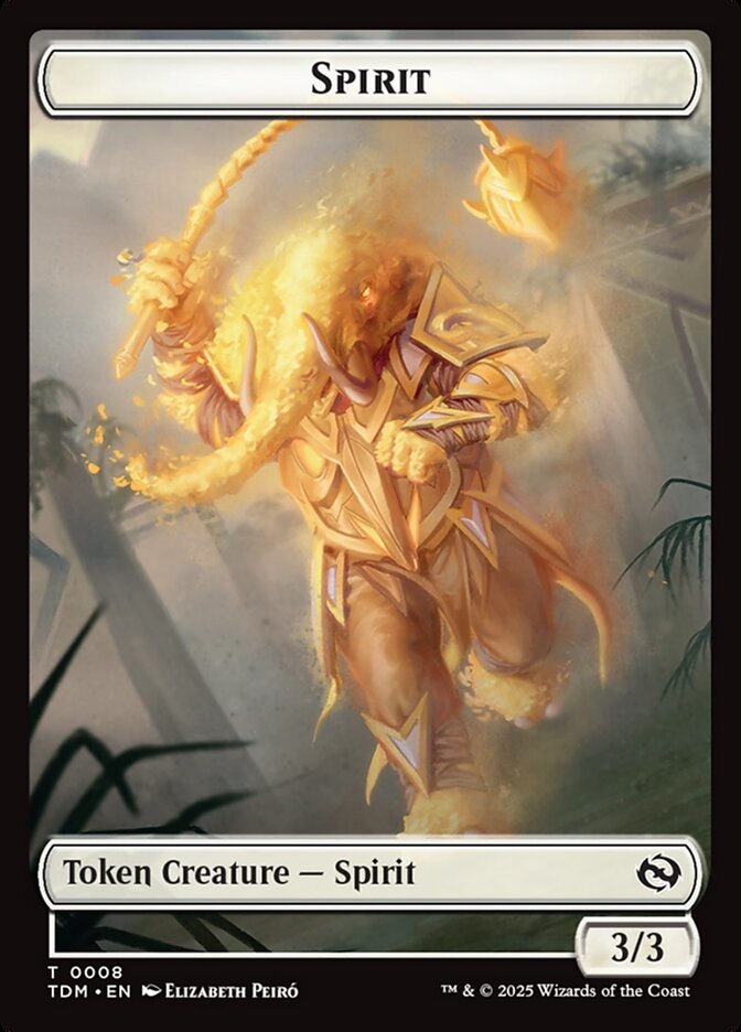 Magic-kaart Spirit Token // Spirit Token TTDM-8/9 uit Tarkir: Dragonstorm Tokens (Token) Image principale du produit