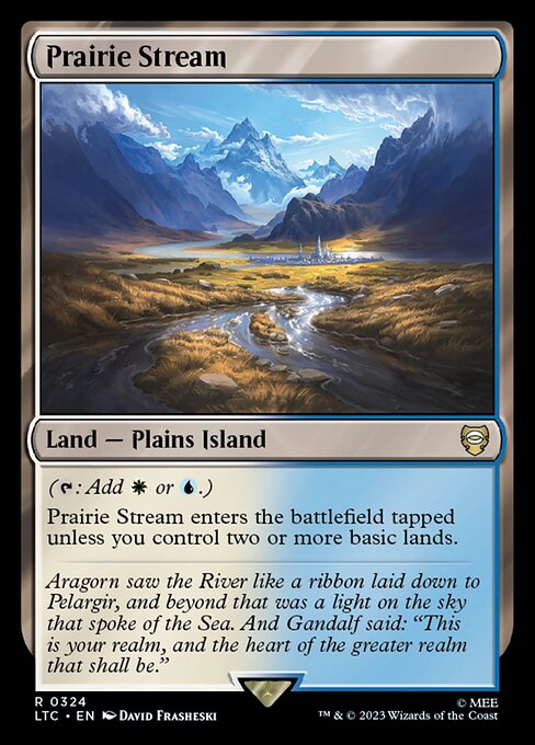 Prairie Stream – Commander: The Lord of the Rings: Tales of Middle-earth (LTC-324) Magic: The Gathering card