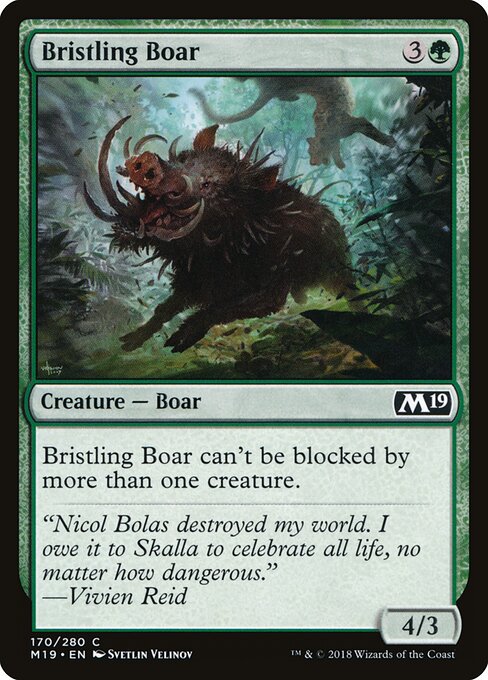 Bristling Boar – Core 2019 (M19-170) Magic: The Gathering card