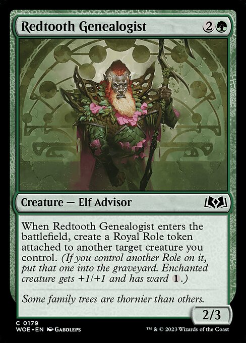 Redtooth Genealogist – Wilds of Eldraine (WOE-179) Magic: The Gathering card