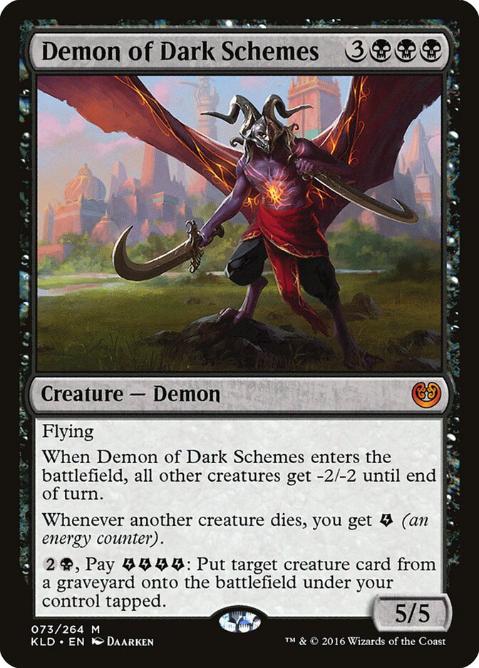 Magic-kaart Demon of Dark Schemes KLD-73 uit Kaladesh (Mythic) Image principale du produit