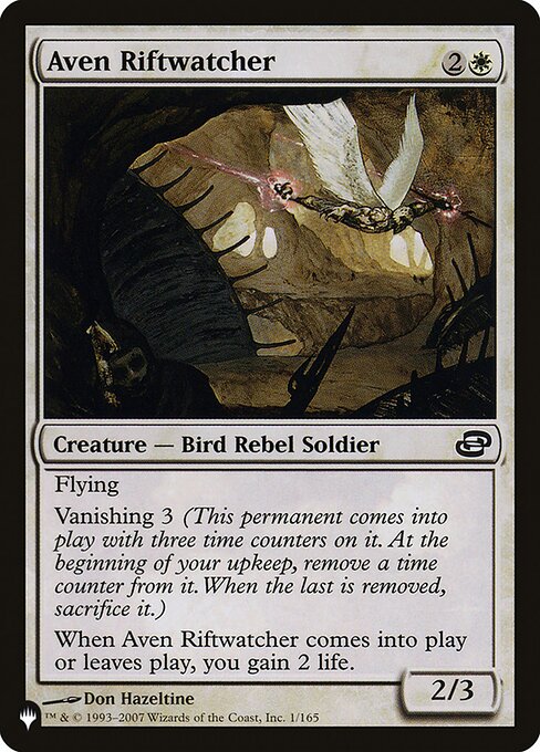 Aven Riftwatcher – The List (PLST-PLC-1) Magic: The Gathering card | LC-REM-20260804-15151525691724-99df776a-051d-4175-936a-a5223f05aa7a Main image