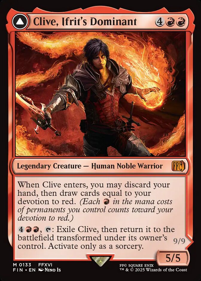 Clive, Ifrit's Dominant // Ifrit, Warden of Inferno - Magic: The Gathering - FINAL FANTASY (Mythic) [FIN-133]