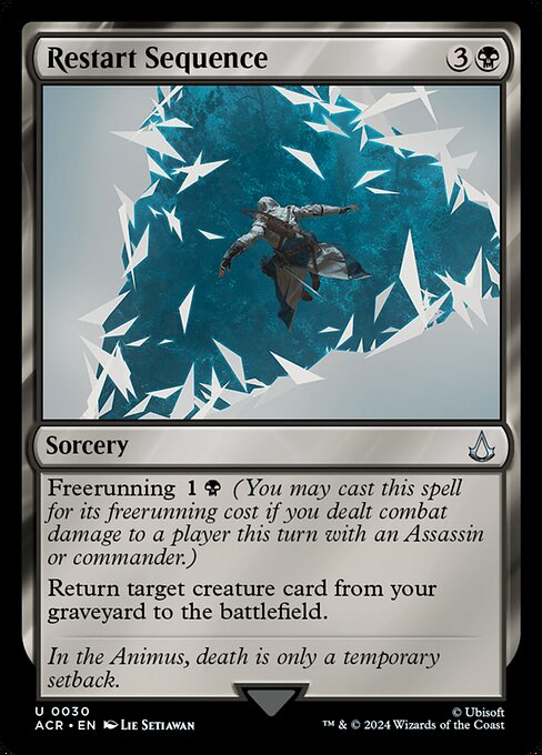 Restart Sequence – Universes Beyond: Assassin's Creed (ACR-30) Magic: The Gathering card Hauptbild