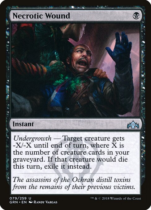 Necrotic Wound – Guilds of Ravnica (GRN-79) Magic: The Gathering card