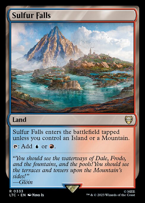 Sulfur Falls – Commander: The Lord of the Rings: Tales of Middle-earth (LTC-333) Magic: The Gathering card Immagine principale del prodotto