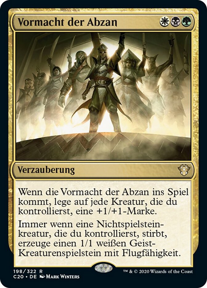 Magic-kaart Abzan Ascendancy C20-198 uit Commander: Ikoria (Rare), Duitse uitgave