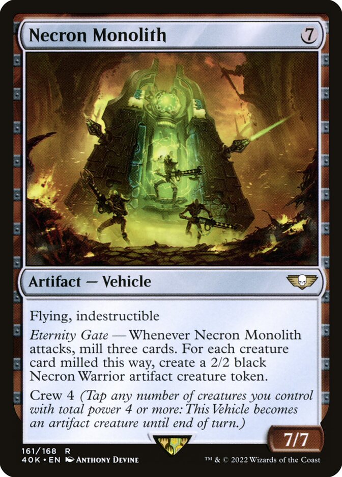 Magic-kaart Necron Monolith 40K-161 uit Universes Beyond: Warhammer 40,000 (Rare) Imagen principal del producto