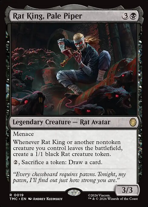 Rat King, Pale Piper – Commander: Teenage Mutant Ninja Turtles (TMC-19) Magic: The Gathering card Hoofdafbeelding