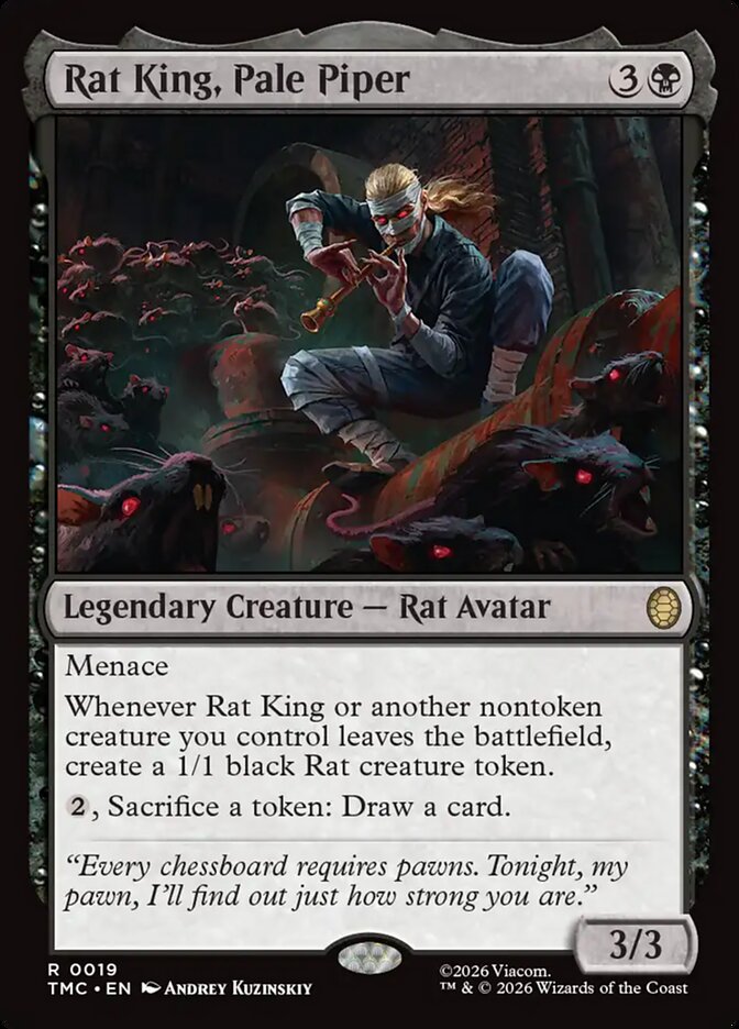 Magic-kaart Rat King, Pale Piper TMC-19 uit Teenage Mutant Ninja Turtles Eternal (Rare)