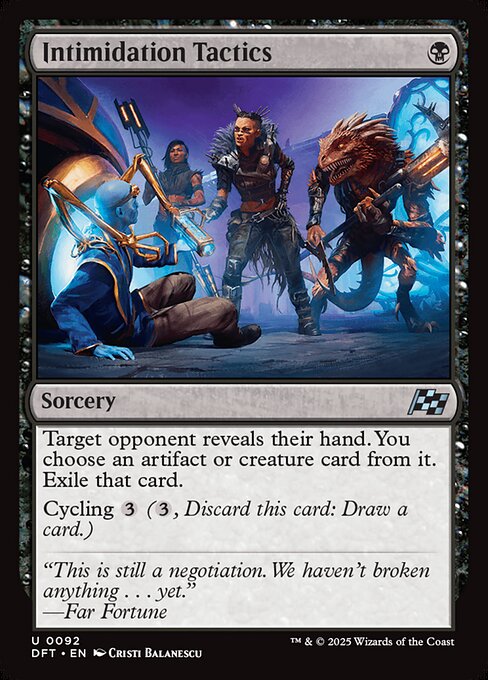 Intimidation Tactics – Aetherdrift (DFT-92) Magic: The Gathering card