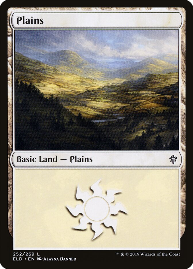 Plains (V.3) - Throne of Eldraine (Land) [ELD-252]