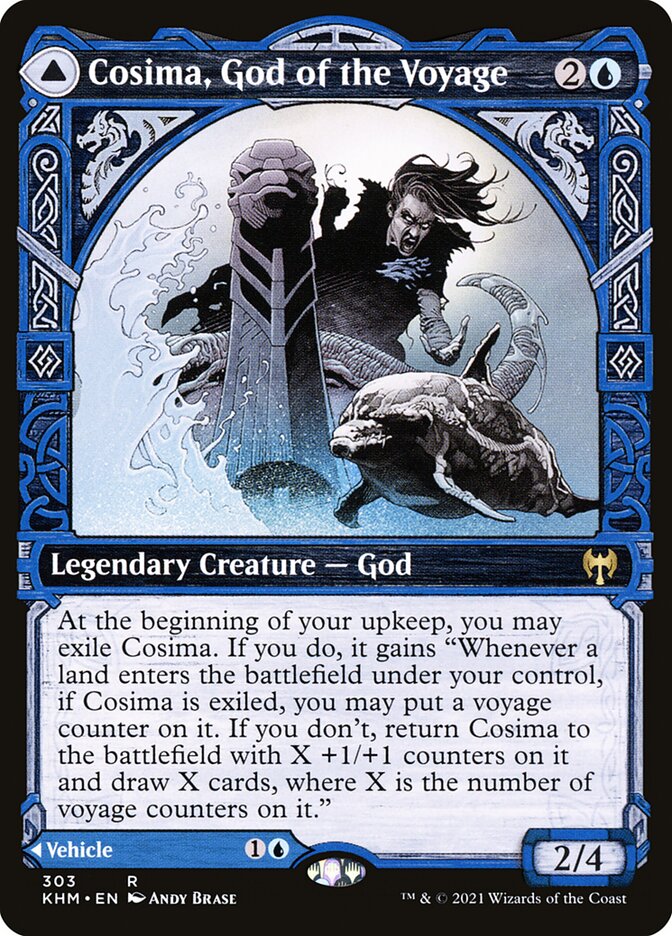 Magic-kaart Cosima, God of the Voyage // The Omenkeel KHM-303 uit Kaldheim (Rare)