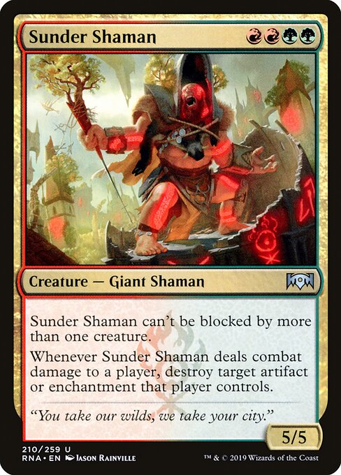 Sunder Shaman – Ravnica Allegiance (RNA-210) Magic: The Gathering card
