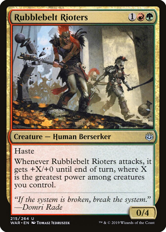 Rubblebelt Rioters - War of the Spark (Uncommon) [WAR-215] Immagine principale del prodotto