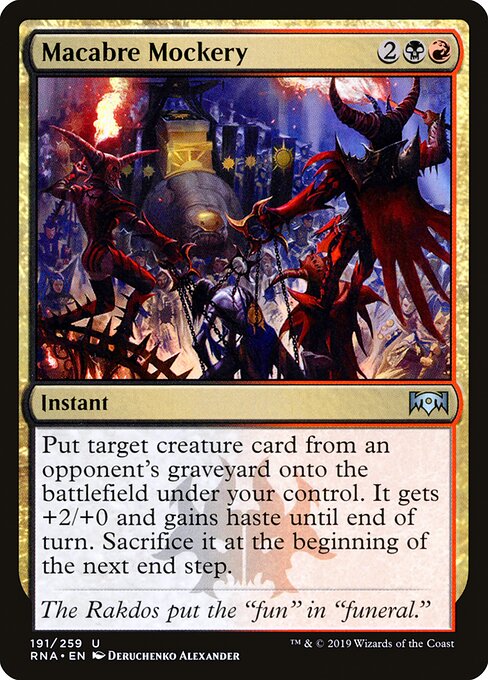 Macabre Mockery – Ravnica Allegiance (RNA-191) Magic: The Gathering card