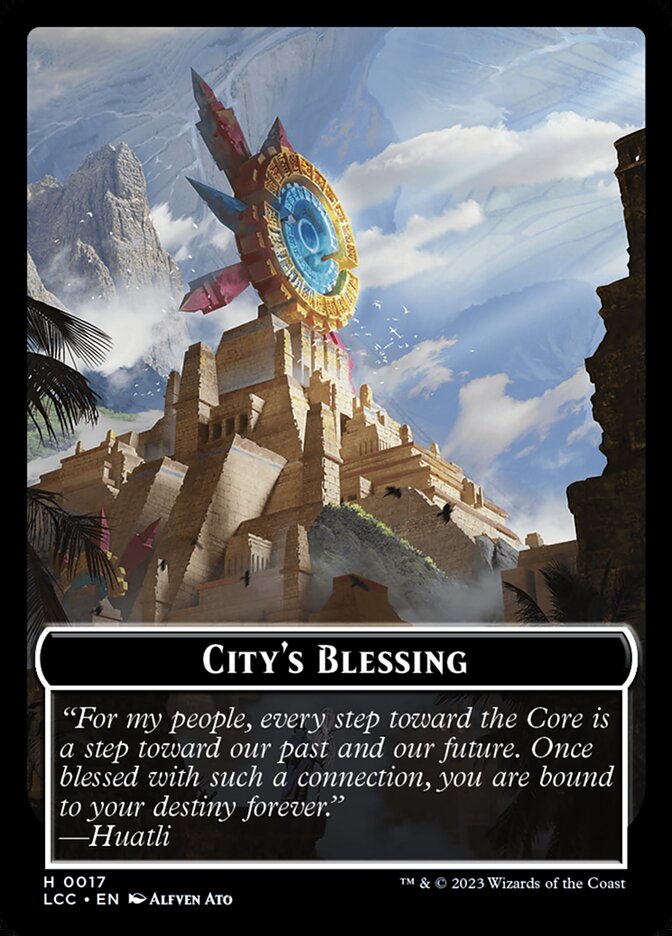 Magic-kaart City's Blessing // Dinosaur Token TLCI-CT 17/10 uit The Lost Caverns of Ixalan: Tokens (Token)