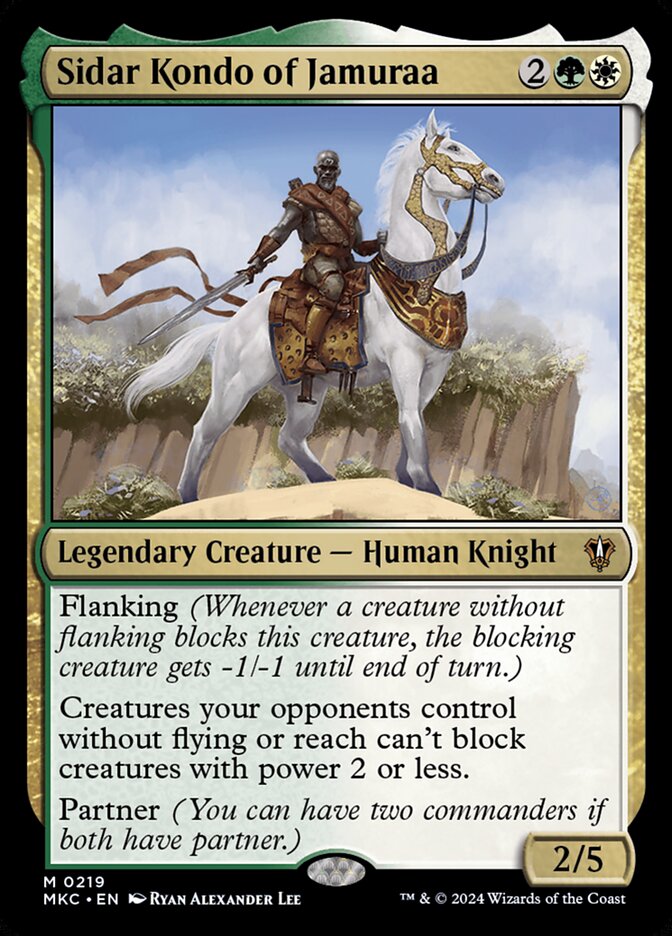Magic-kaart Sidar Kondo of Jamuraa MKC-219 uit Murders at Karlov Manor Commander (Mythic) Imagen principal del producto