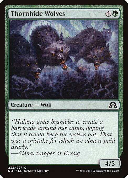 Thornhide Wolves – Shadows over Innistrad (SOI-232) Magic: The Gathering card | LC-REM-20260804-15150785823052-9c699b5f-a2de-4c87-a7bc-16be4bc0a8cd
