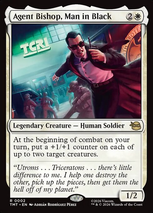Agent Bishop, Man in Black – Teenage Mutant Ninja Turtles (TMT-2) Magic: The Gathering card