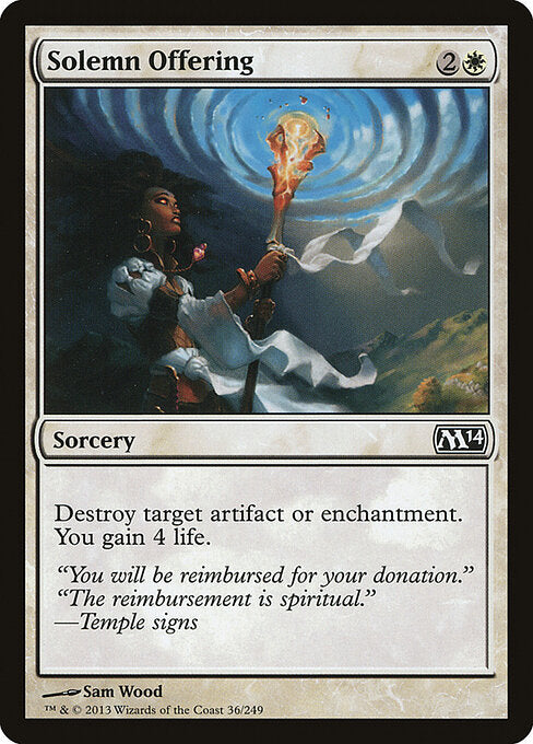 Solemn Offering – Magic 2014 (M14-36) Magic: The Gathering card Imagen principal del producto