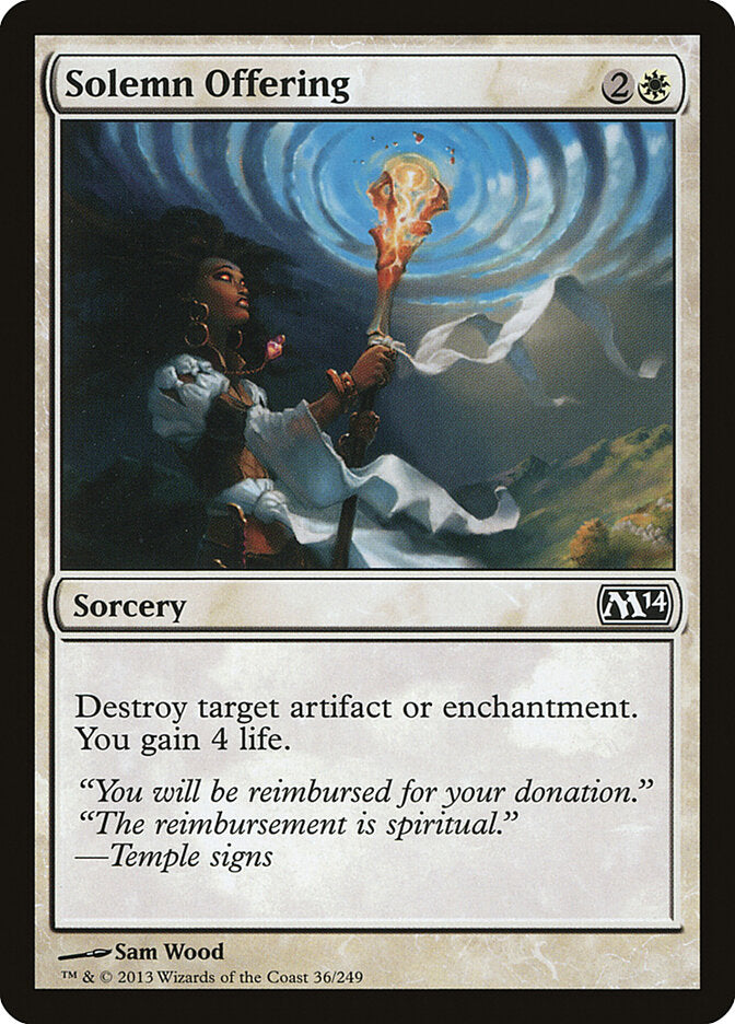 Magic-kaart Solemn Offering M14-36 uit Magic 2014 (Common) Hauptbild