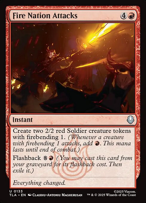 Fire Nation Attacks – Magic: The Gathering | Avatar: The Last Airbender (TLA-133) Magic: The Gathering card