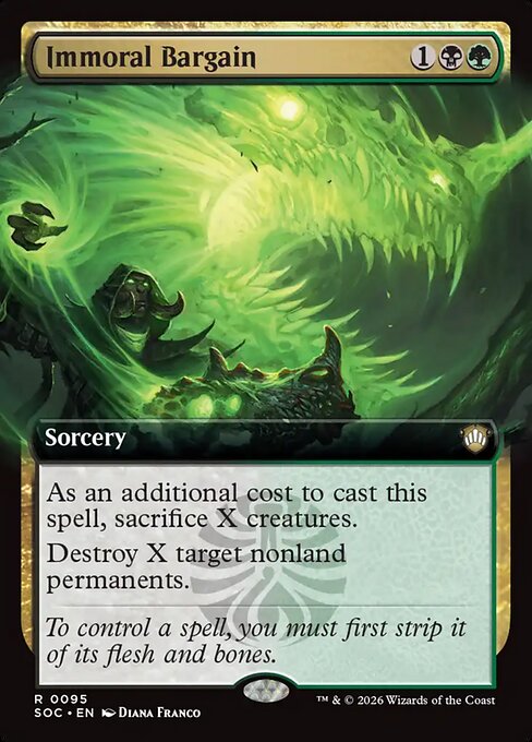 Immoral Bargain – Secrets of Strixhaven Commander (SOC-95) Magic: The Gathering card | LC-REM-20260804-15765060190540-9d475a98-4561-4cbc-bd60-c3bfc33725be Main image