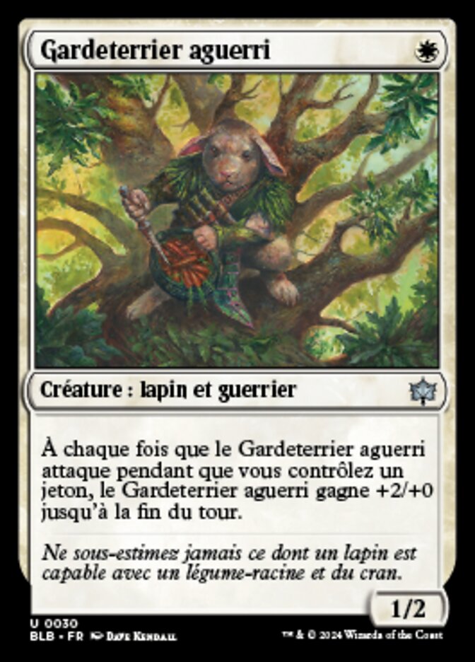 Magic-kaart Seasoned Warrenguard BLB-30 uit Bloomburrow (Uncommon) Hauptbild