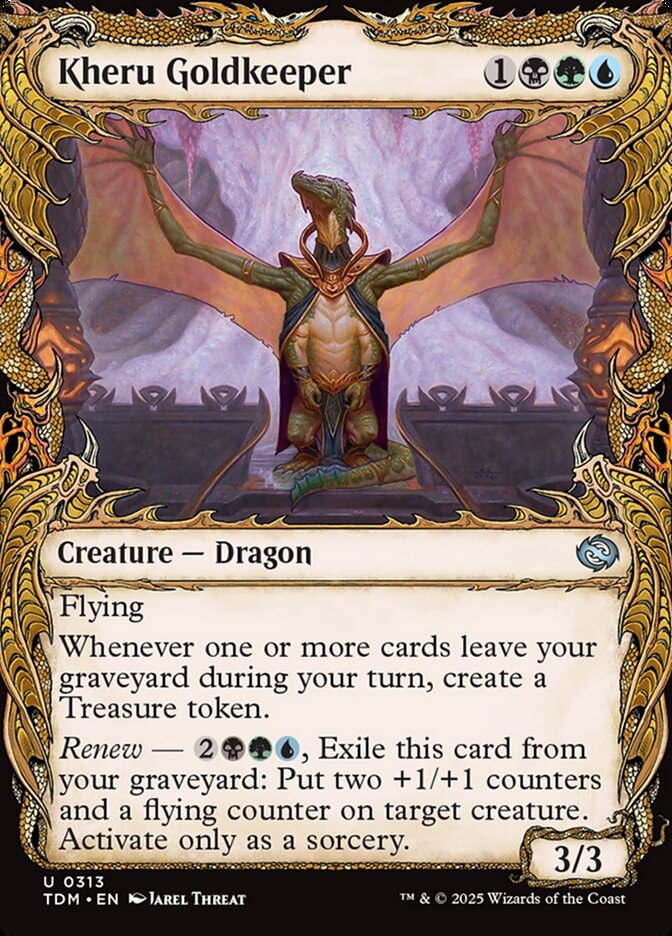 Magic-kaart Kheru Goldkeeper XTDM-313 uit Tarkir: Dragonstorm: Extras (Uncommon)