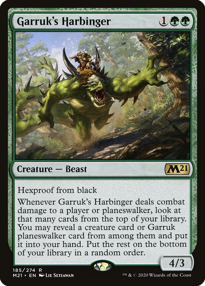 Magic-kaart Garruk's Harbinger M21-185 uit Core Set 2021 (Rare)