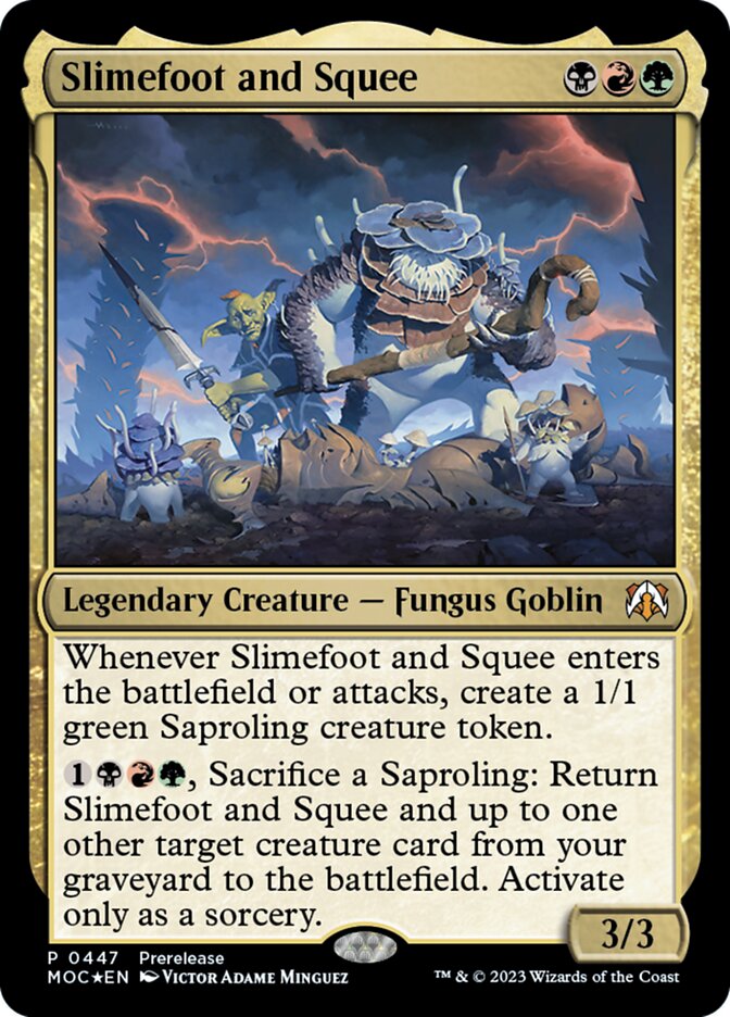 Magic-kaart Slimefoot and Squee MOC-447 uit March of the Machine Commander (Mythic) Hoofdafbeelding