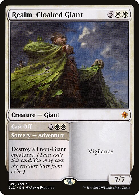 Realm-Cloaked Giant // Cast Off – Throne of Eldraine (ELD-26) Magic: The Gathering card Imagen principal del producto