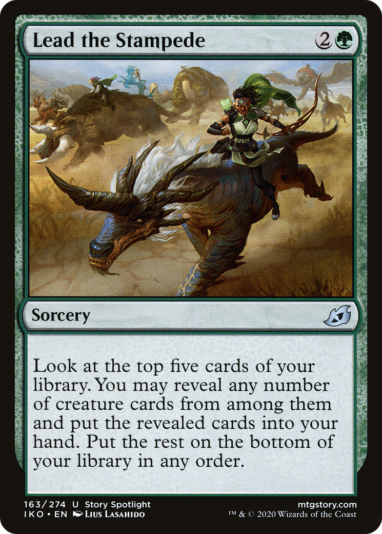Lead the Stampede – Ikoria: Lair of Behemoths 163 – Magic: The Gathering single card Main image