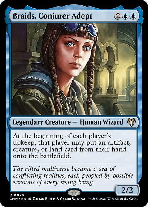 Braids, Conjurer Adept – Commander Masters (CMM-76) Magic: The Gathering card