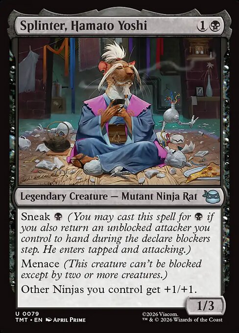 Splinter, Hamato Yoshi – Teenage Mutant Ninja Turtles (TMT-79) Magic: The Gathering card