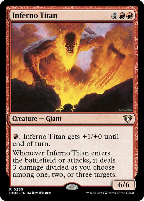 Inferno Titan – Commander Masters (CMM-235) Magic: The Gathering card Main image