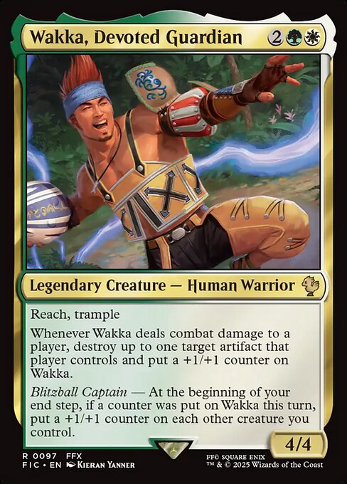 Wakka, Devoted Guardian – Final Fantasy Commander (FIC-97) Magic: The Gathering card | LC-REM-20260804-15339702354252-9f7fcef4-99fc-4df2-b0f5-4398f71b2fcf