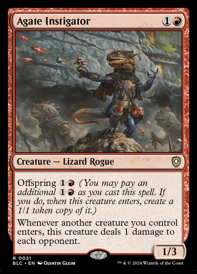 Agate Instigator - Commander: Bloomburrow (Rare) [BLC-21]