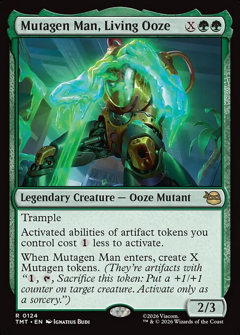 Mutagen Man, Living Ooze – Teenage Mutant Ninja Turtles (TMT-124) Magic: The Gathering card