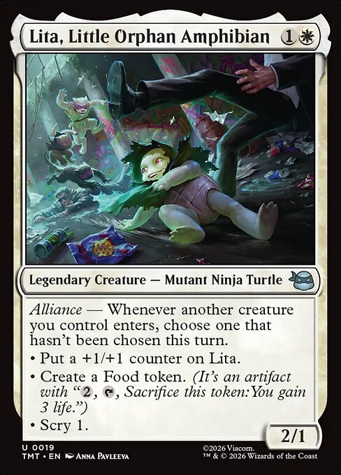 Lita, Little Orphan Amphibian – Teenage Mutant Ninja Turtles (TMT-19) Magic: The Gathering card | LC-REM-20260804-15631595831628-9fbaabb5-e981-4cbf-888c-46449412711f Hoofdafbeelding