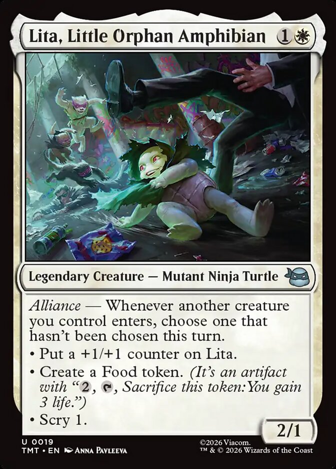 Magic-kaart Lita, Little Orphan Amphibian TMT-19 uit Teenage Mutant Ninja Turtles (Uncommon)