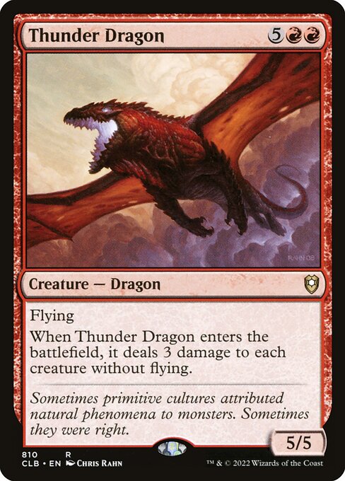 Thunder Dragon – Commander Legends: Battle for Baldur's Gate (CLB-810) Magic: The Gathering card | LC-REM-20260804-15151246213452-9ff75ff4-495f-4a0c-9d98-69eff1b3fa32 Image principale du produit