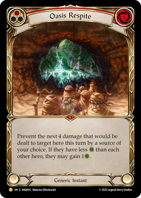 Oasis Respite (Red) (Regular) - Compendium of Rathe - Antiquity Pack (Common) [ANQ-035]