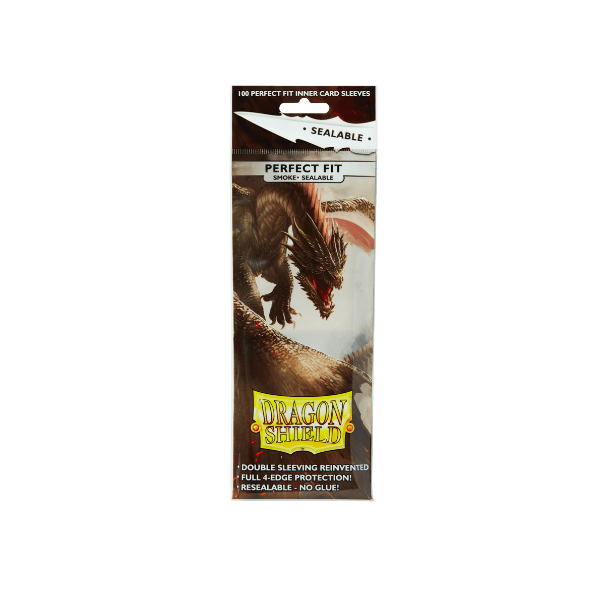 Dragon Shield Perfect Fit Sealable Smoke, verpakking van 100 binnenhoezen - 5706569132231 | Lichcards Hoofdafbeelding