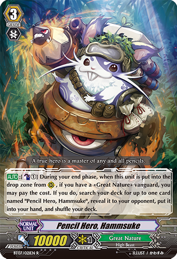 Pencil Hero, Hammsuke - Rampage of the Beast King (Rare) [BT07-021] Hauptbild