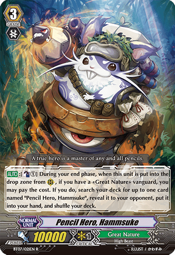Pencil Hero, Hammsuke - Rampage of the Beast King (Rare) [BT07-021] | Lichcards Hoofdafbeelding
