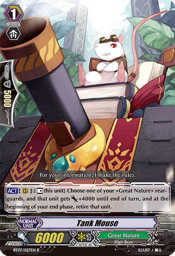 Tank Mouse - Rampage of the Beast King (Rare) [BT07-027] Hauptbild